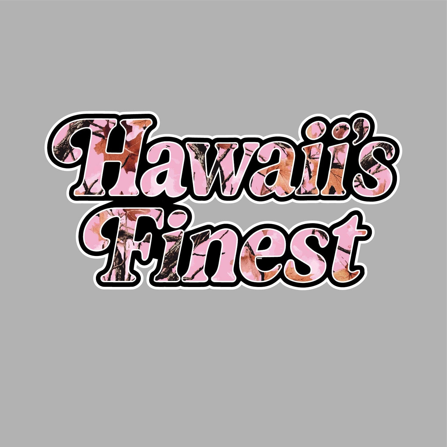 FULL COLOR STICKER - PINK REAL TREE CAMO Utility Hawaii's Finest 