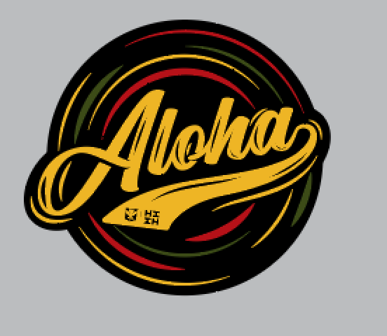 FULL COLOR STICKER - RASTA ALOHA CIRCLE Utility Hawaii's Finest 