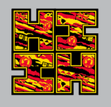 FULL COLOR STICKER - RED ALOHA CAMO HIFI LOGO (ALL SALES FINAL)