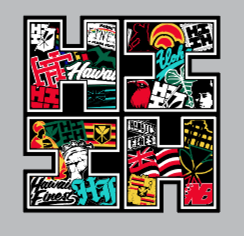 FULL COLOR STICKER - STICKERBOMB HIFI LOGO Utility Hawaii's Finest 