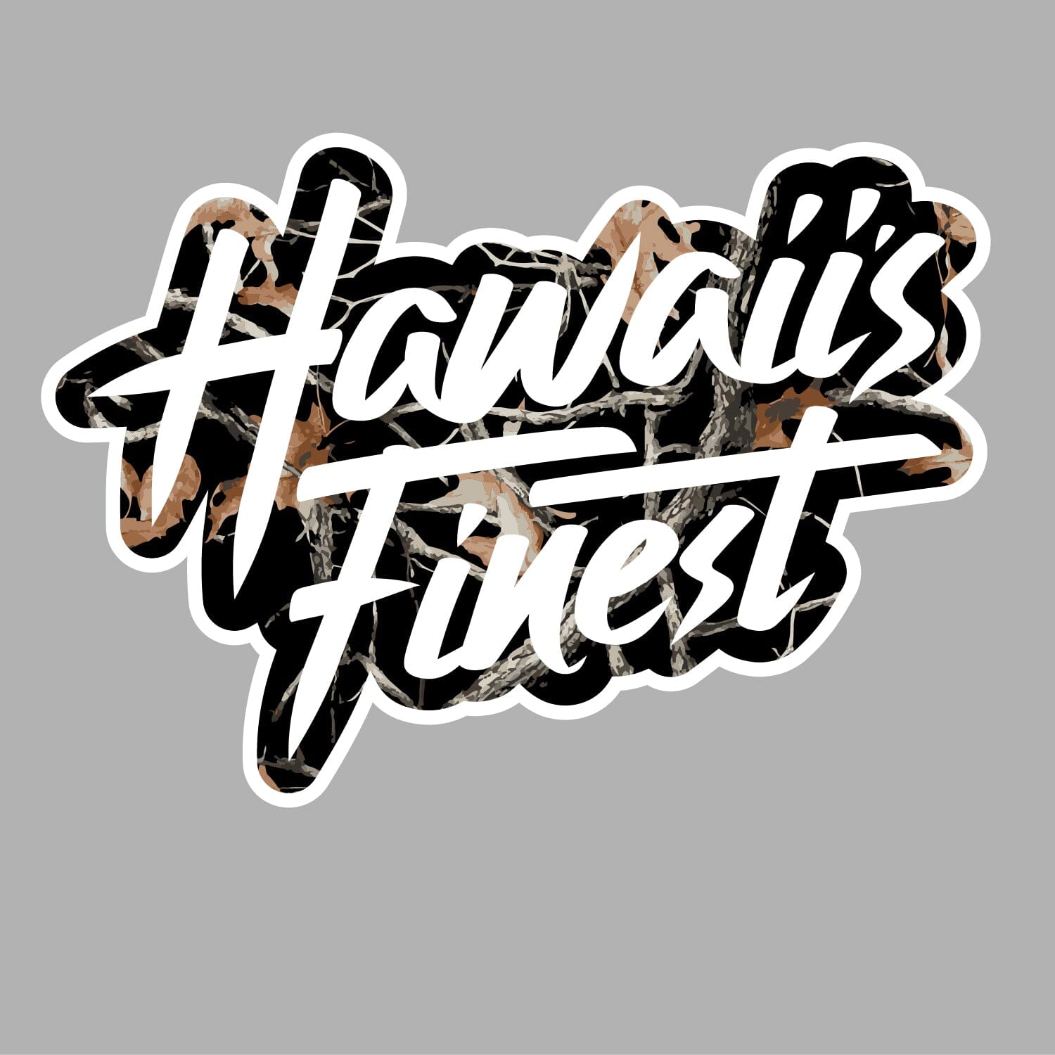 FULL COLOR STICKER - STREET SCRIPT TREE CAMO Utility Hawaii's Finest 
