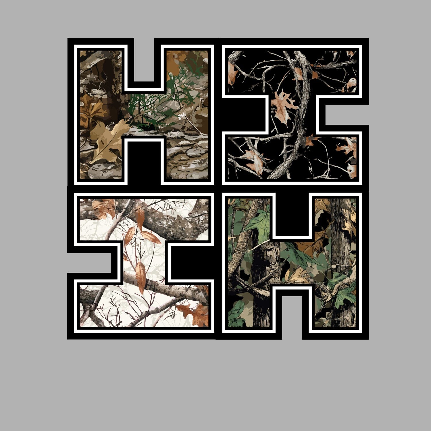 FULL COLOR STICKER - TREE CAMO MIX LOGO Utility Hawaii's Finest 