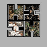 FULL COLOR STICKER - TREE CAMO MIX LOGO