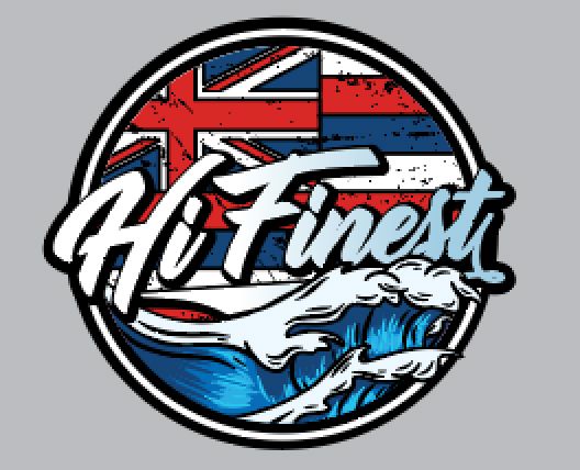 FULL COLOR STICKER - WAVE CIRCLE Utility Hawaii's Finest 