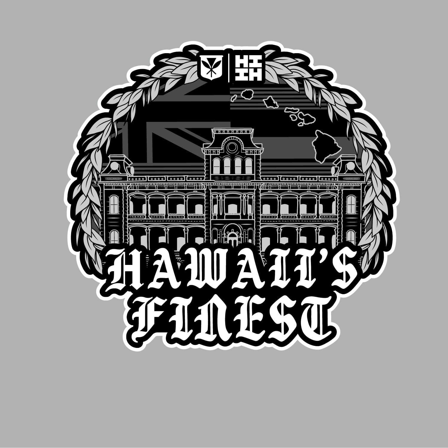 FULL COLOR STICKER - WREATH PALACE Utility Hawaii's Finest 