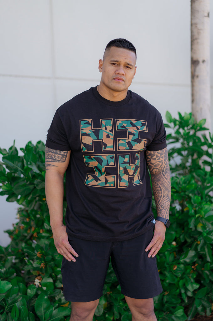 GEO CAMO LOGO WOODLAND T-SHIRT Shirts Hawaii's Finest MEDIUM 