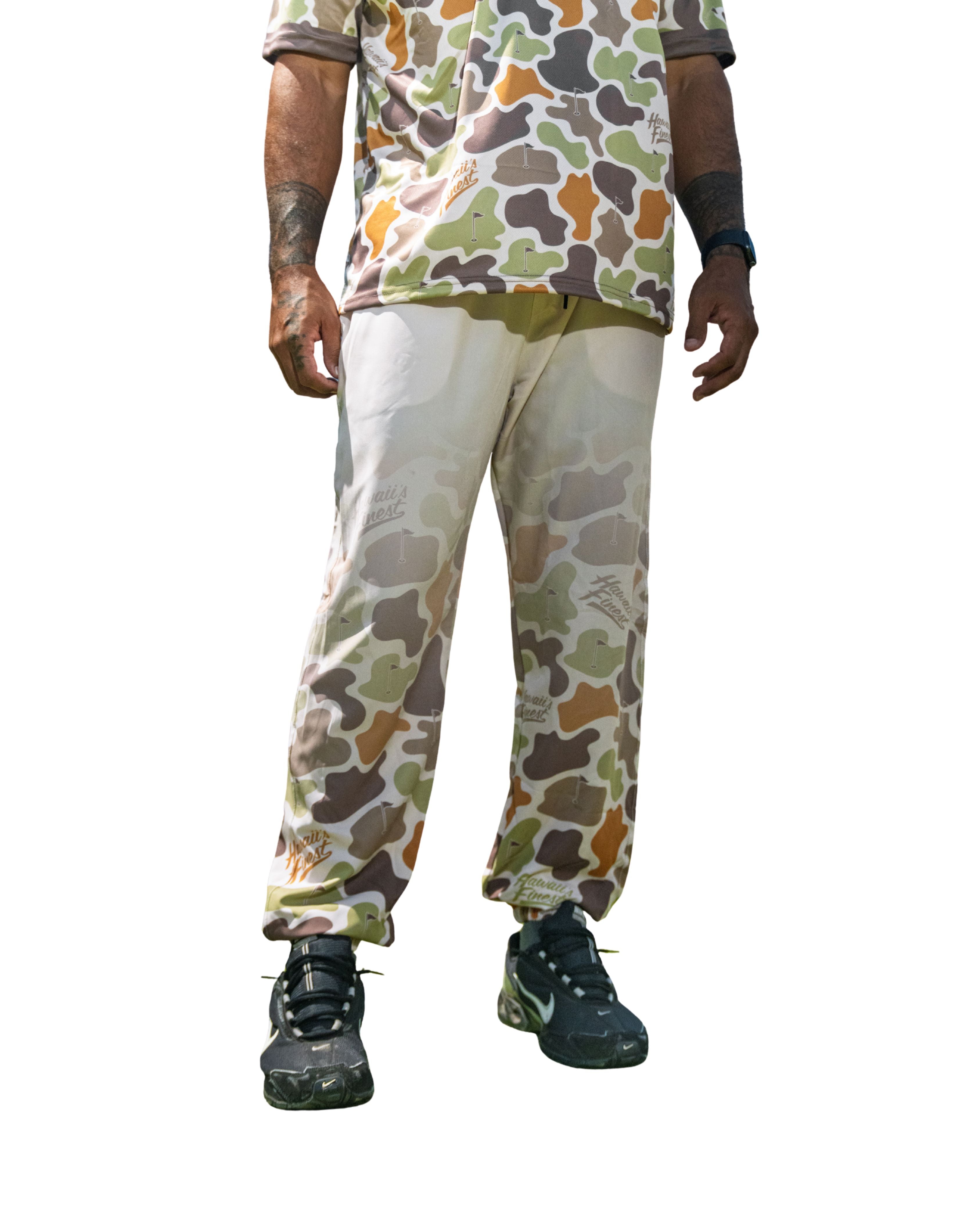 GOLF CAMO SAND PERFORMANCE PANTS Shorts Hawaii's Finest SMALL 