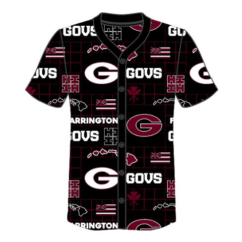 GOVERNORS LOGOS BASEBALL JERSEY farrington-govs 