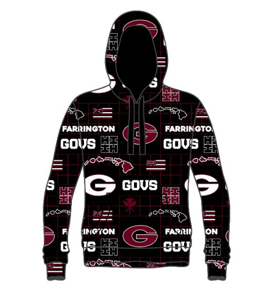GOVERNORS LOGOS HOODIE farrington-govs SMALL 