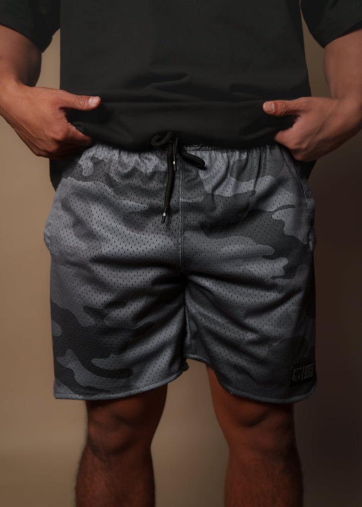 GRAY CAMO MESH SHORTS Shorts Hawaii's Finest 