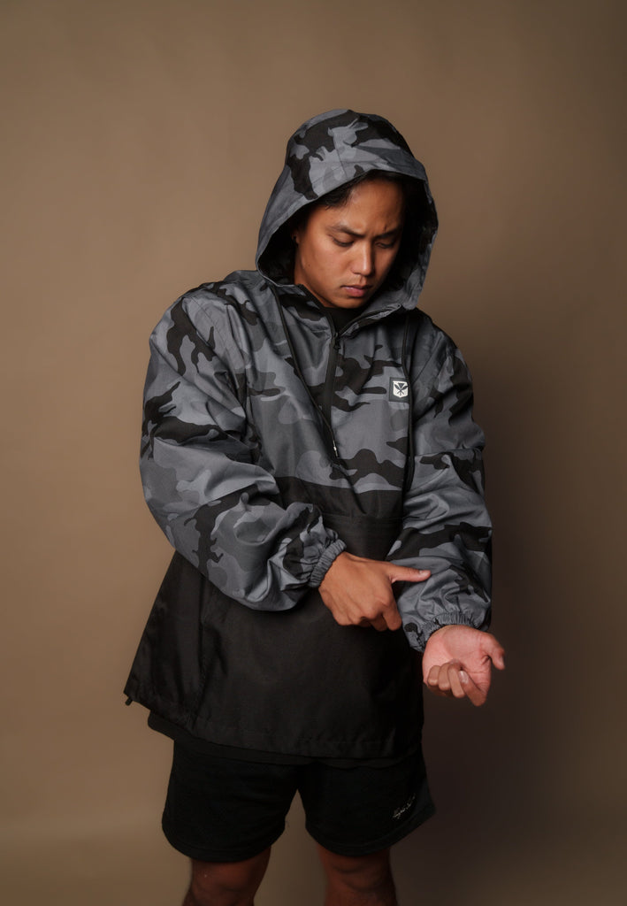 GRAY CAMO RAIN JACKET Jacket Hawaii's Finest 