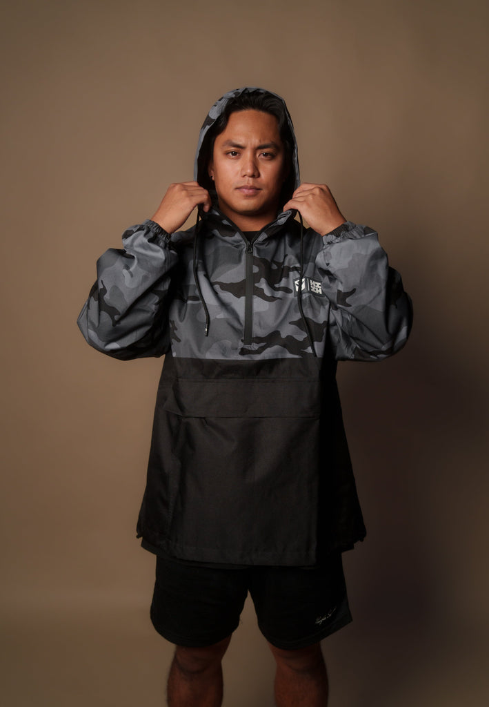 GRAY CAMO RAIN JACKET Jacket Hawaii's Finest X-SMALL 