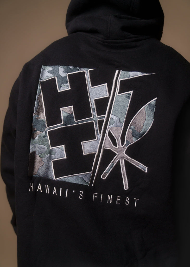 GRAY CAMO SPLIT BLOCK HOODIE Jacket Hawaii's Finest 