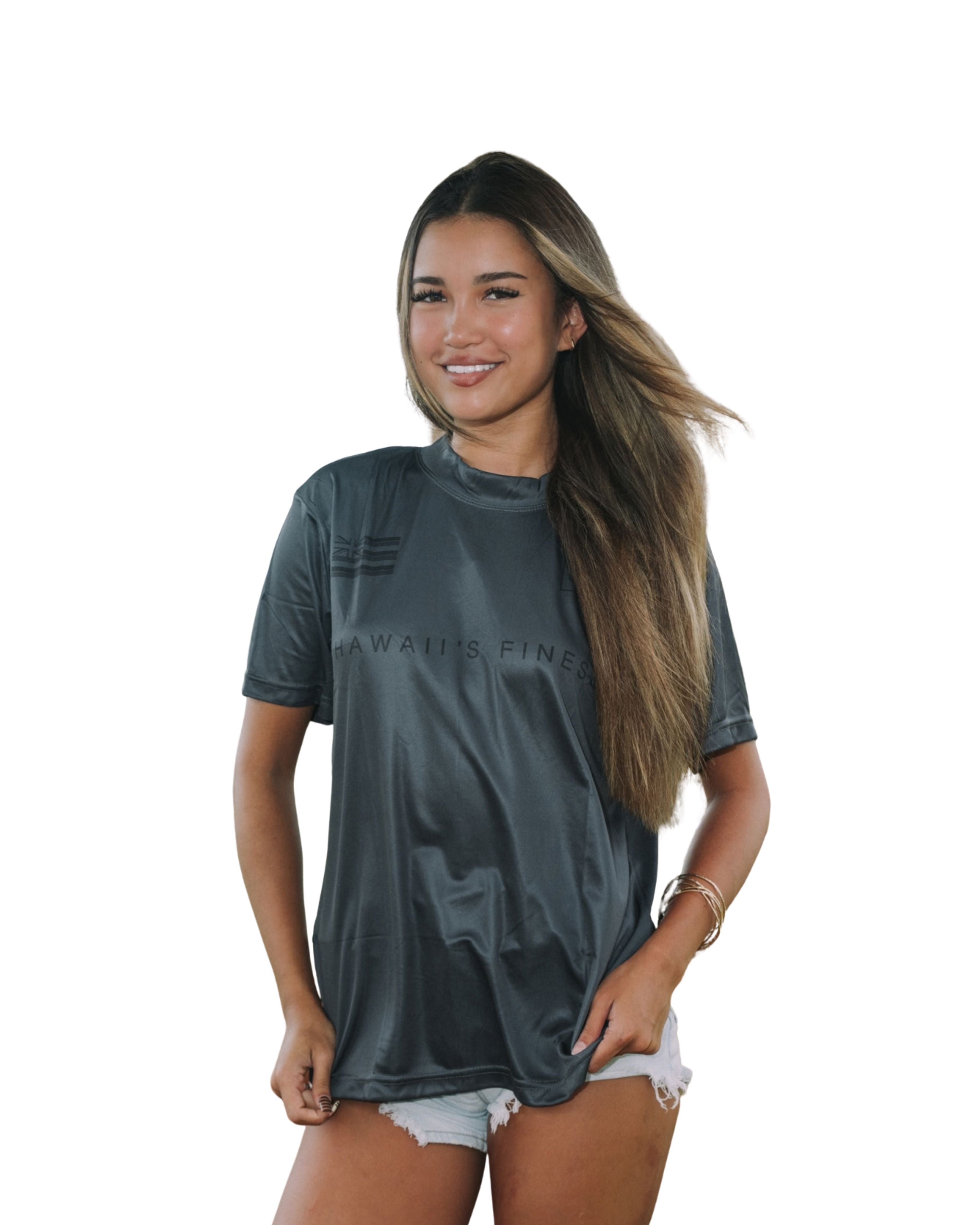 GRAY LOGOS DRI-FIT T-SHIRT Hawaii's Finest SMALL 