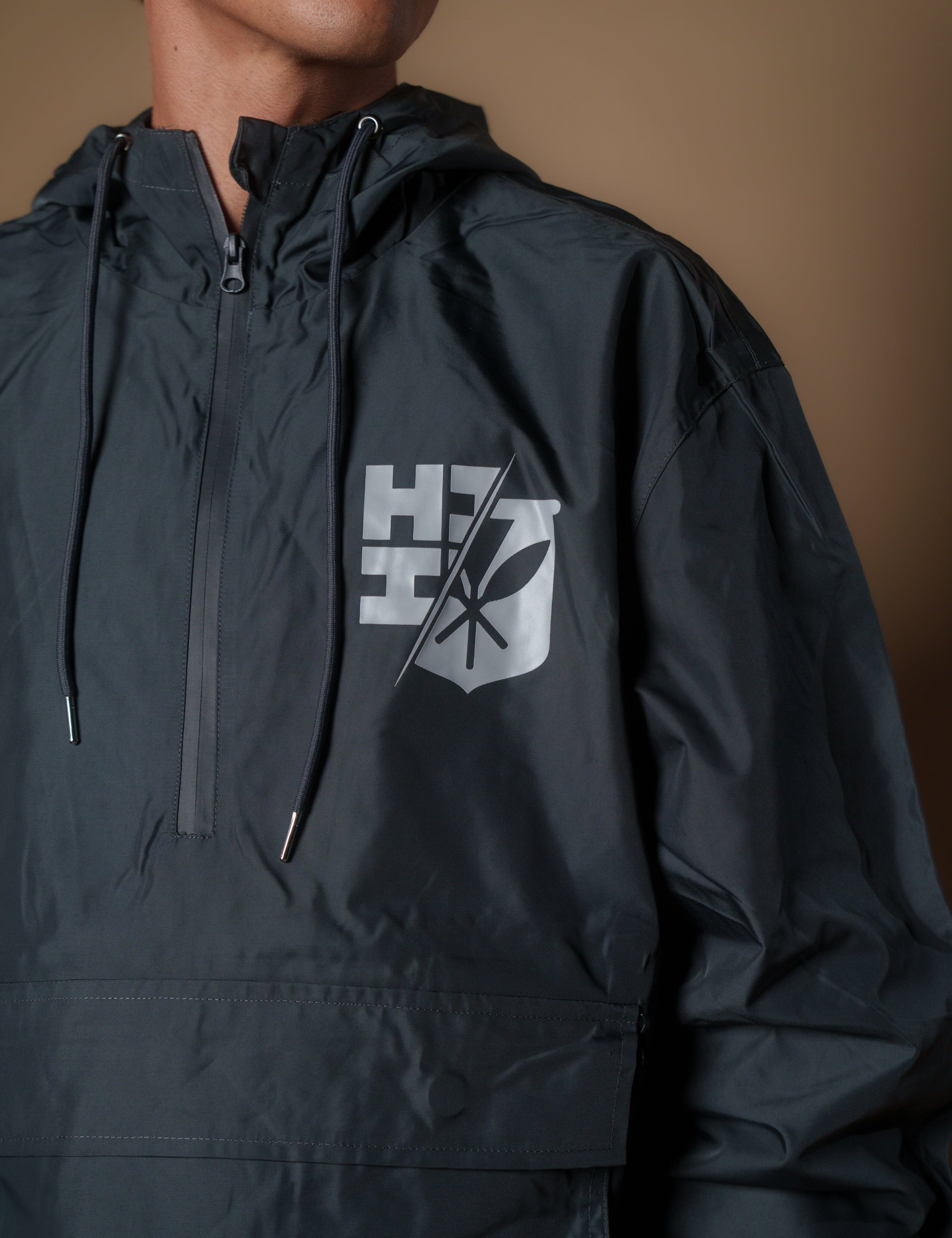 GRAY LOGOS RAIN JACKET Jacket Hawaii's Finest 