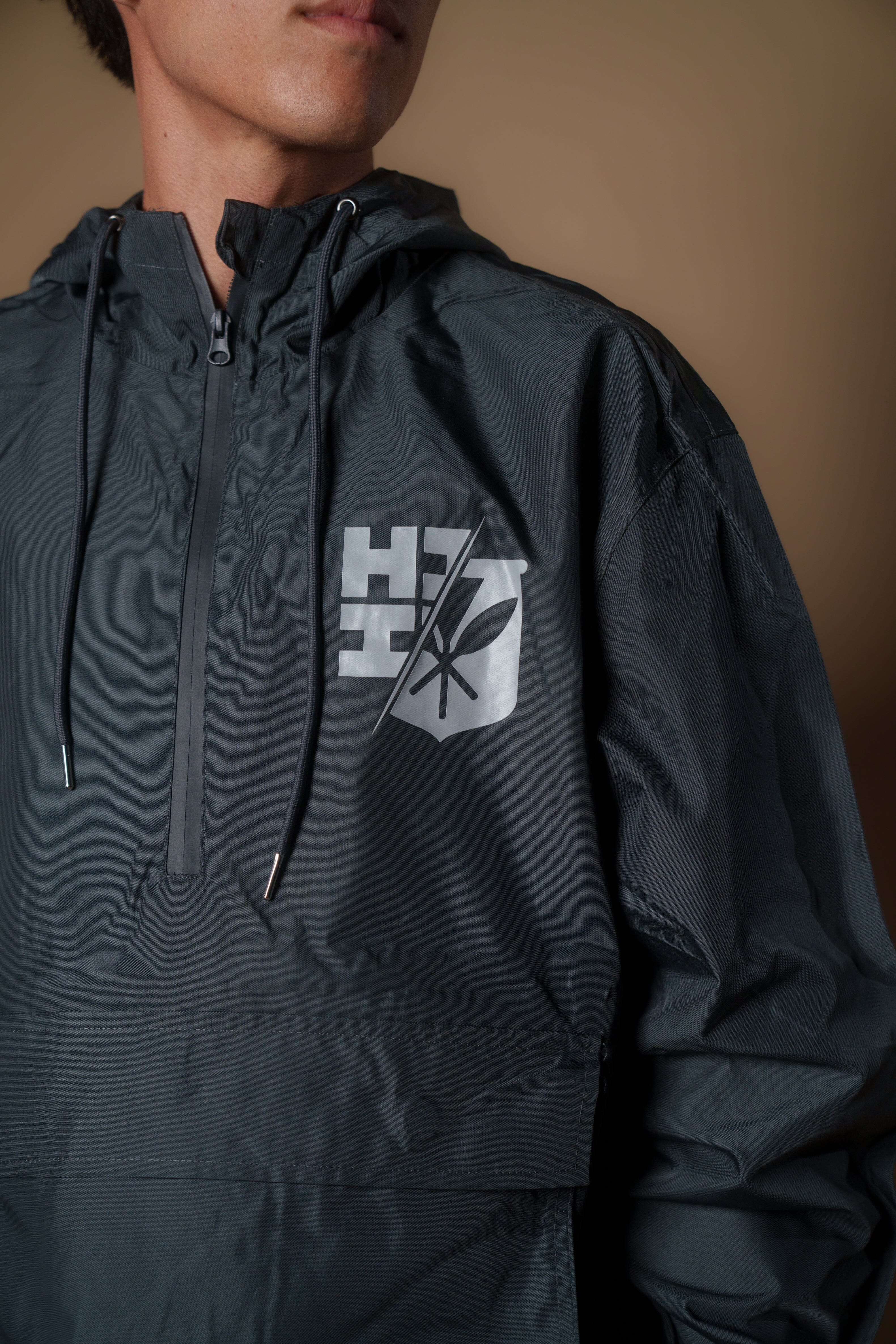 GRAY LOGOS RAIN JACKET Jacket Hawaii's Finest 