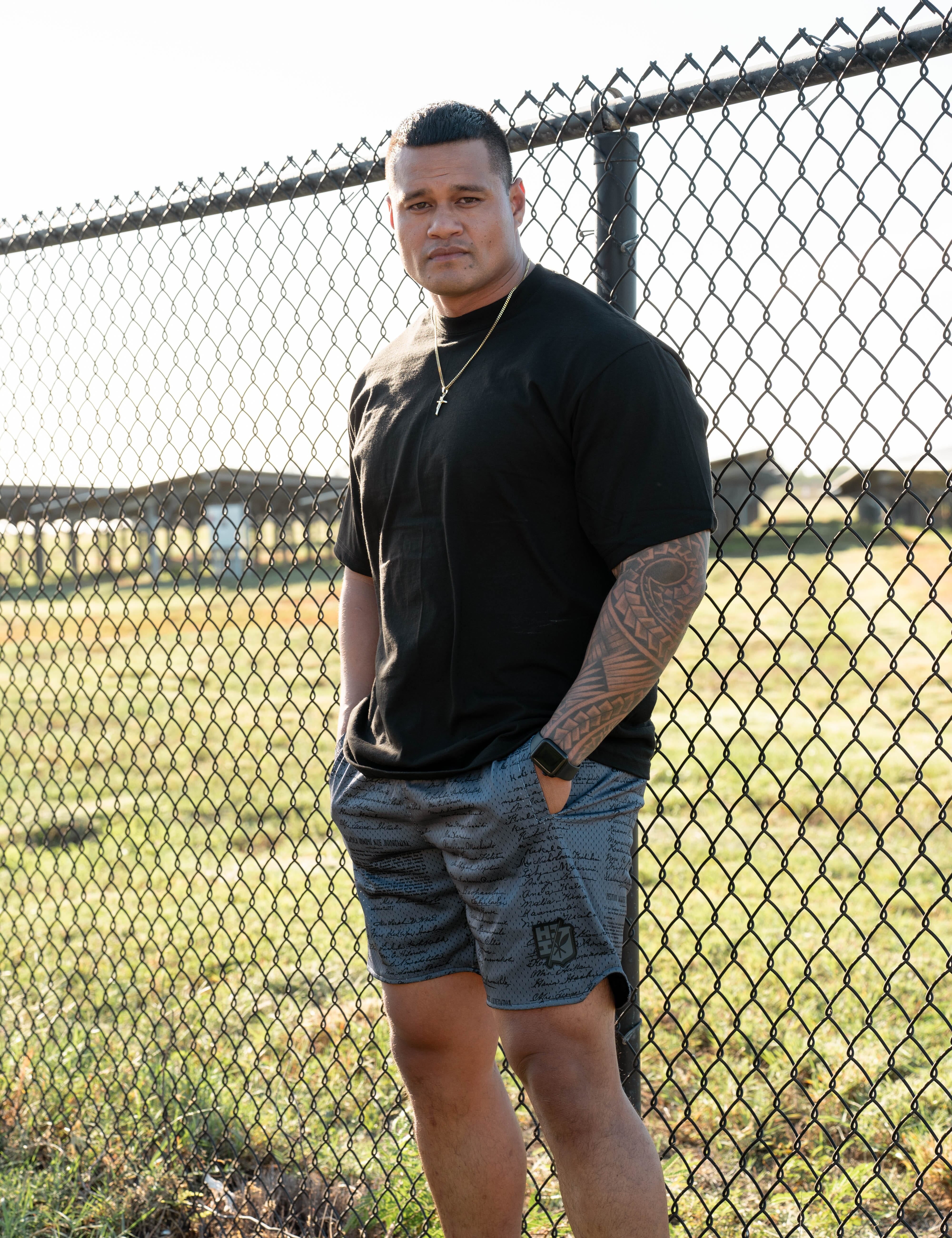 GRAY PETITION MESH SHORTS Shorts Hawaii's Finest SMALL 