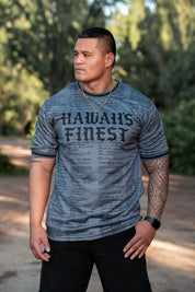 GRAY PETITION SOFTBALL JERSEY Jersey Hawaii's Finest SMALL 