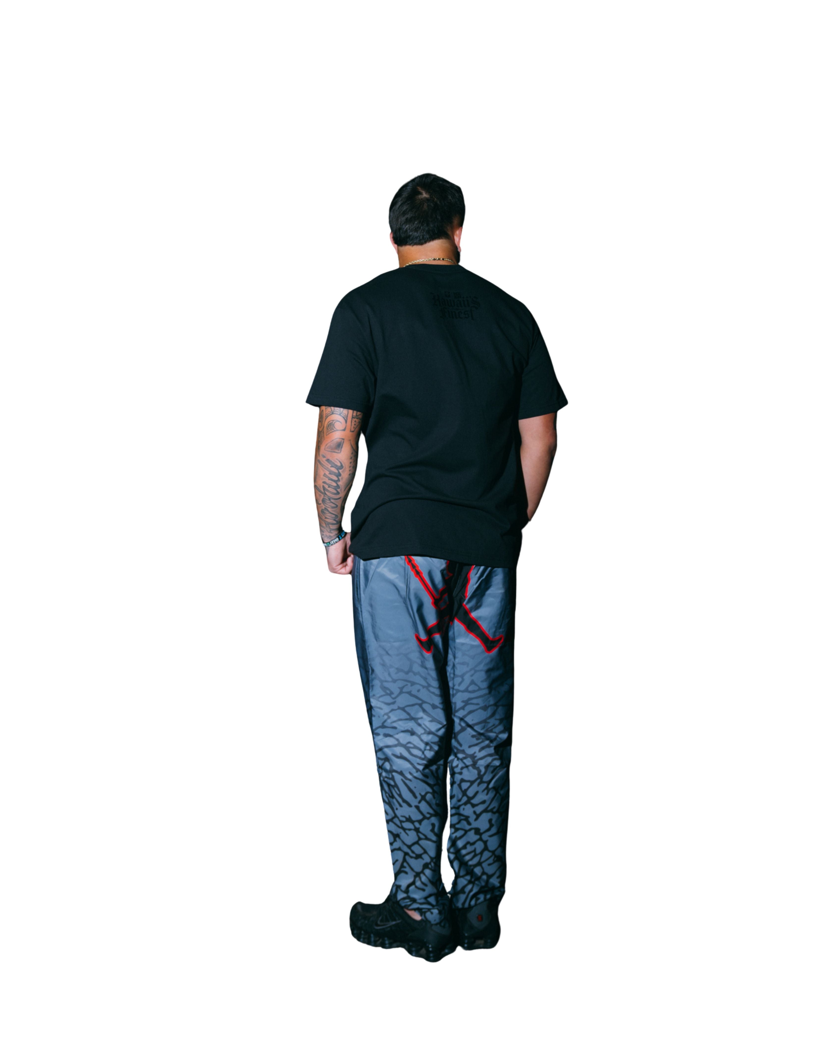 GRAY & RED KANAKA JOGGERS Shorts Hawaii's Finest 