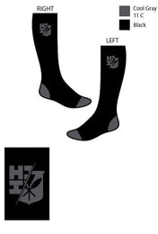 GRAY SPLIT LOGO SOCKS Socks Hawaii's Finest 