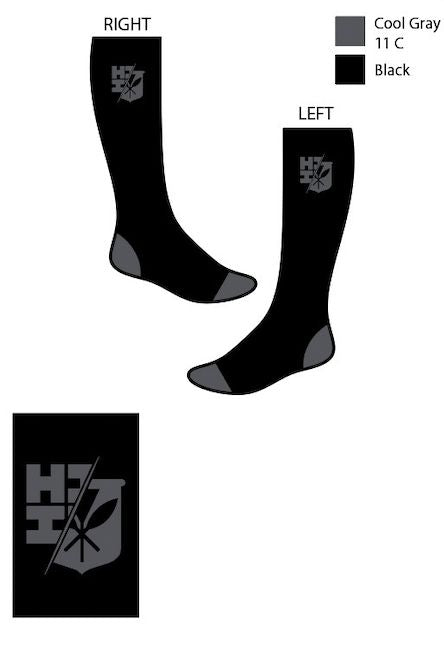 GRAY SPLIT LOGO SOCKS Socks Hawaii's Finest 