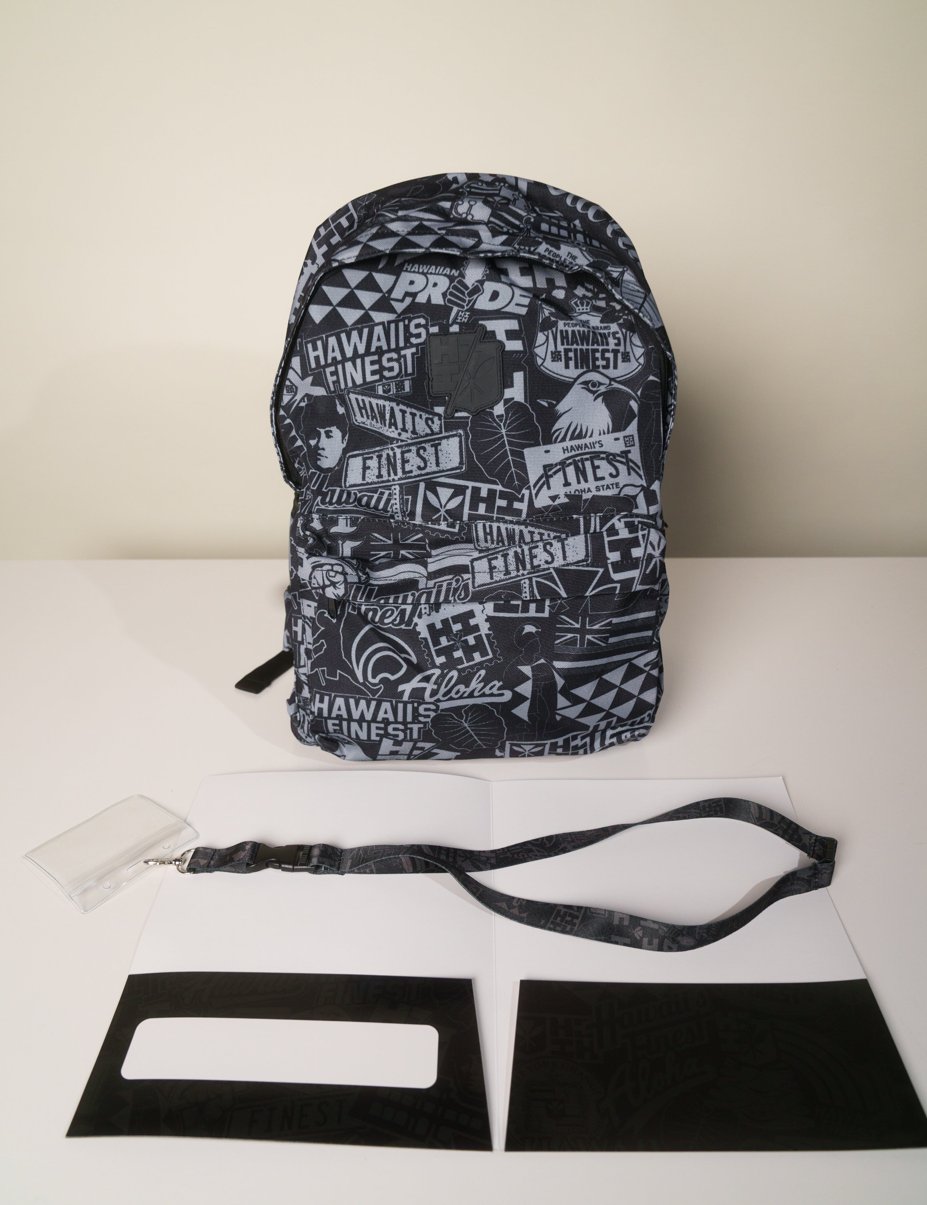 GRAY STICKERBOMB BACK-TO-SCHOOL SET Backpack Hawaii's Finest 