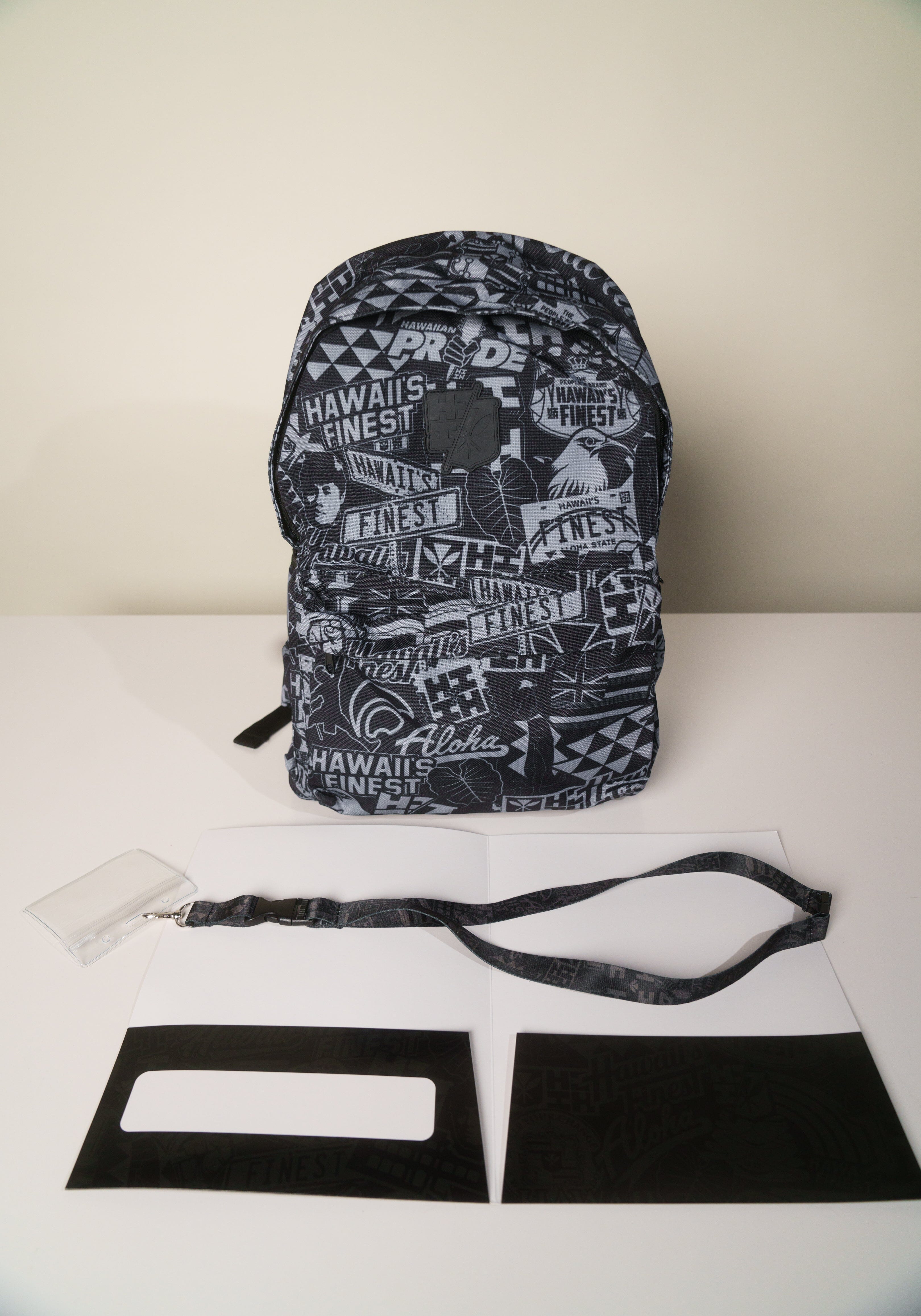 GRAY STICKERBOMB BACK-TO-SCHOOL SET Backpack Hawaii's Finest 