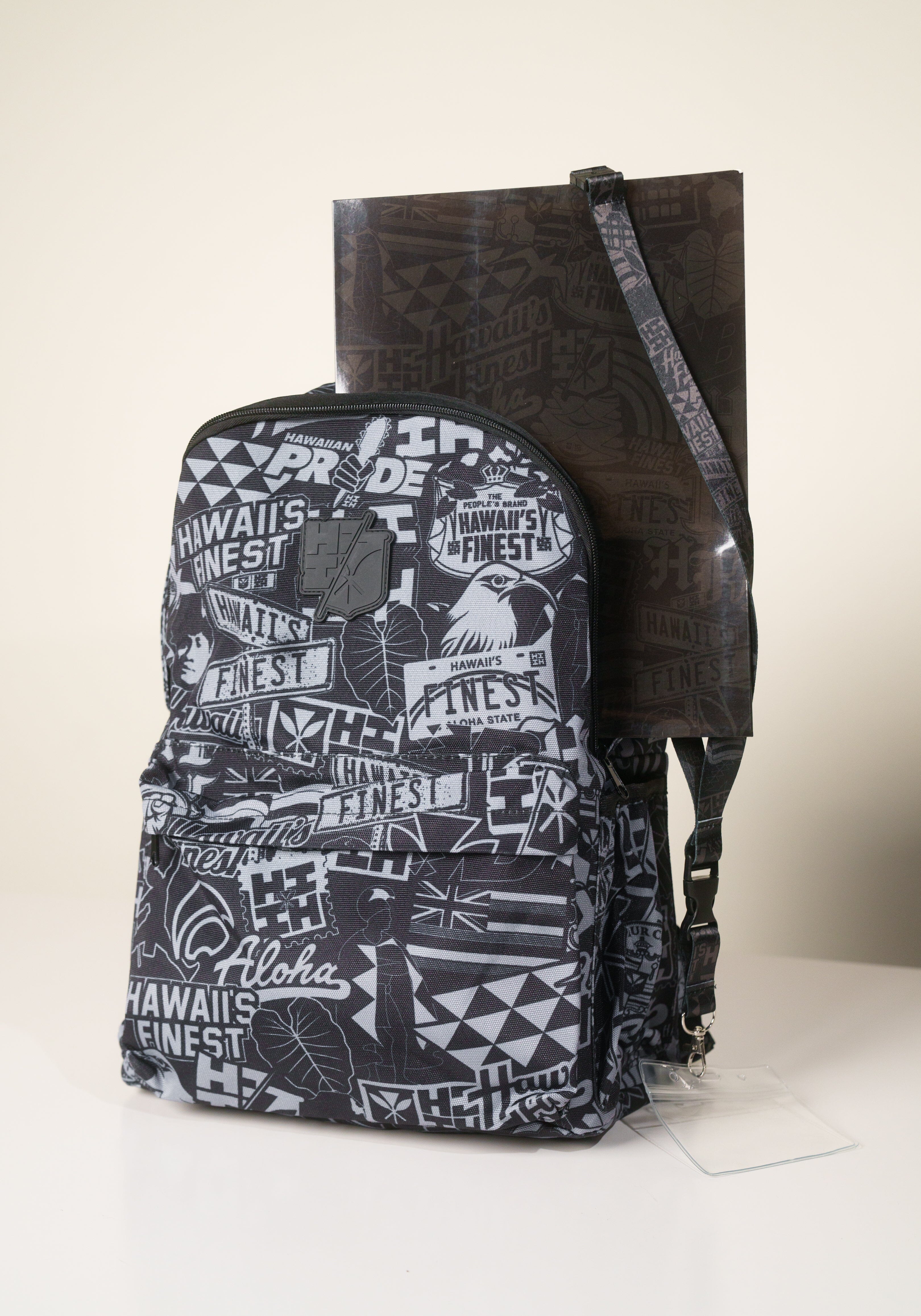 GRAY STICKERBOMB BACK-TO-SCHOOL SET Backpack Hawaii's Finest 