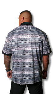 GRAY TRIBAL GOLF SHIRT Jersey Hawaii's Finest 