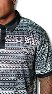 GRAY TRIBAL GOLF SHIRT Jersey Hawaii's Finest 