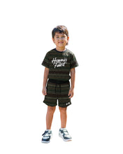 GREEN & BROWN TRIBAL KEIKI SHORTS Shirts Hawaii's Finest XX-SMALL 