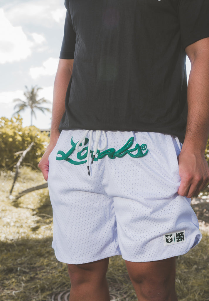 GREEN LOCALS MESH SHORTS COLLAB Shorts Hawaii's Finest 