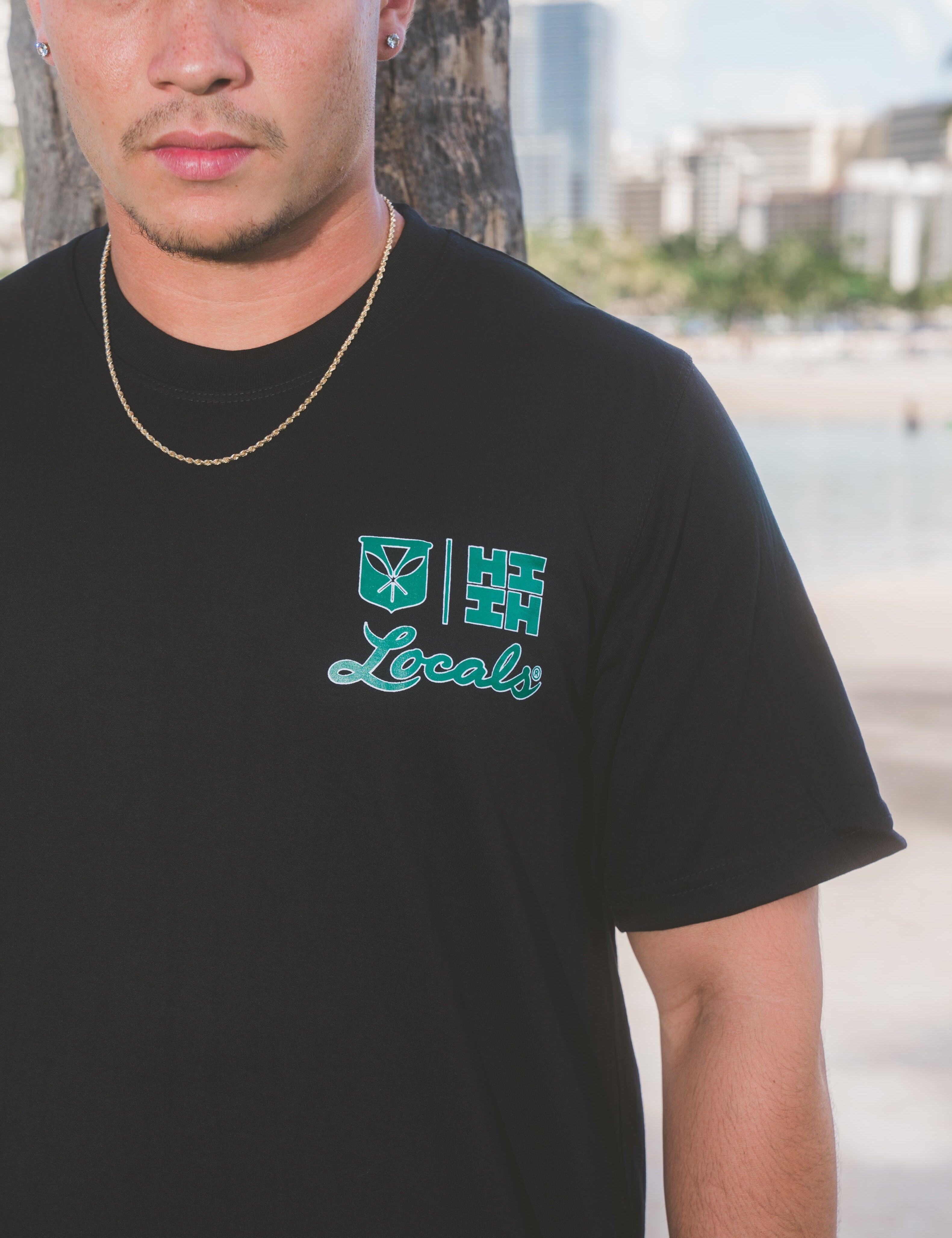 GREEN LOCALS T-SHIRT COLLAB Shirts Hawaii's Finest 