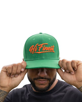 GREEN & ORANGE SCRIPT HAT