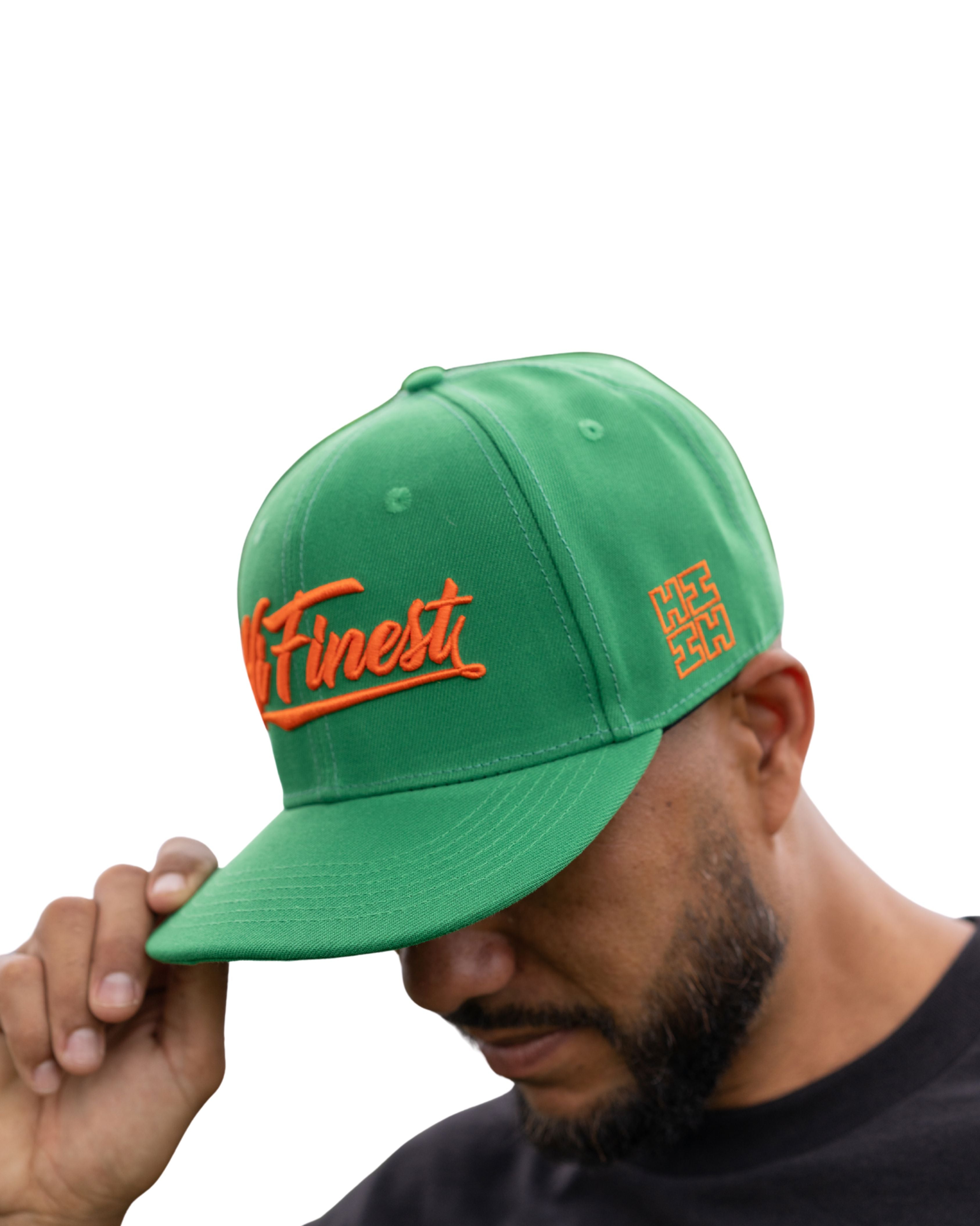 GREEN & ORANGE SCRIPT HAT Hat Hawaii's Finest 