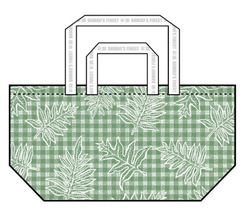 GREEN PALAKA LAUAE BOMBUCHA BAG Bags Hawaii's Finest 
