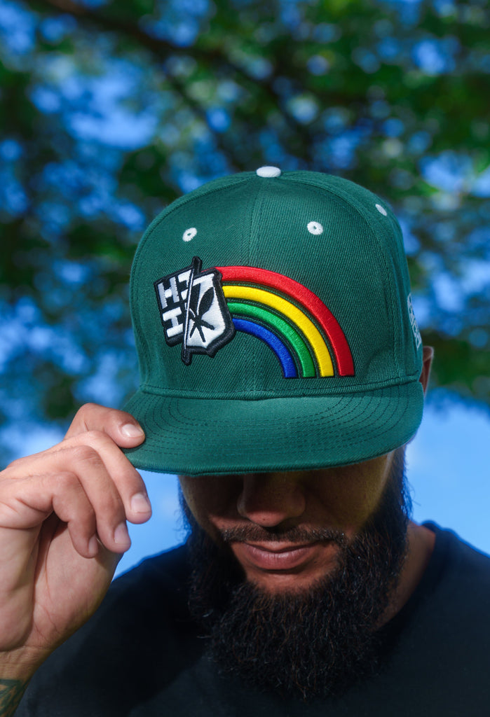 GREEN SPLIT WARRIOR HAT Hat Hawaii's Finest 