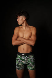 GREEN STICKERBOMB MEN'S BOXERS Shorts Hawaii's Finest X-SMALL 