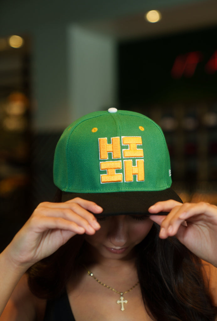 GREEN & YELLOW HIFI LOGO HAT Hat Hawaii's Finest 