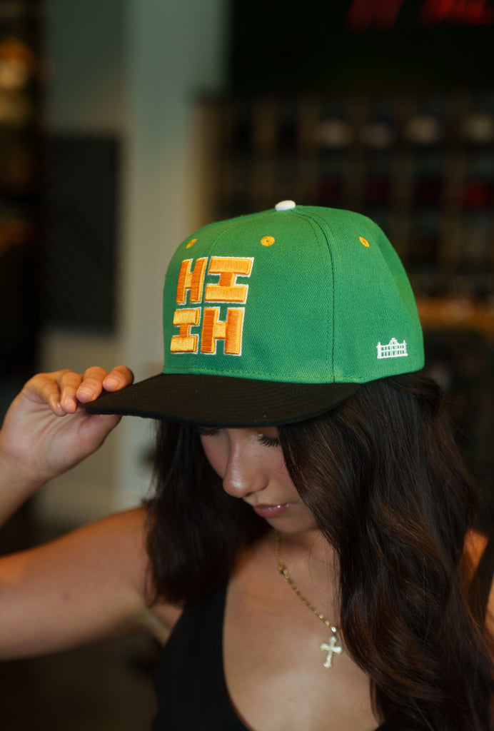 GREEN & YELLOW HIFI LOGO HAT Hat Hawaii's Finest 