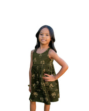 HĀLOA KEIKI OLIVE DRESS Shirts Hawaii's Finest 6/12 MONTHS 