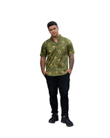 HĀLOA MEN'S OLIVE ALOHA SHIRT