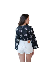 HĀLOA WOMEN'S BLACK & WHITE V-NECK CROP Shirts Hawaii's Finest 