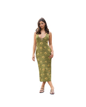 HĀLOA WOMEN'S OLIVE HALTER DRESS Shirts Hawaii's Finest X-SMALL 