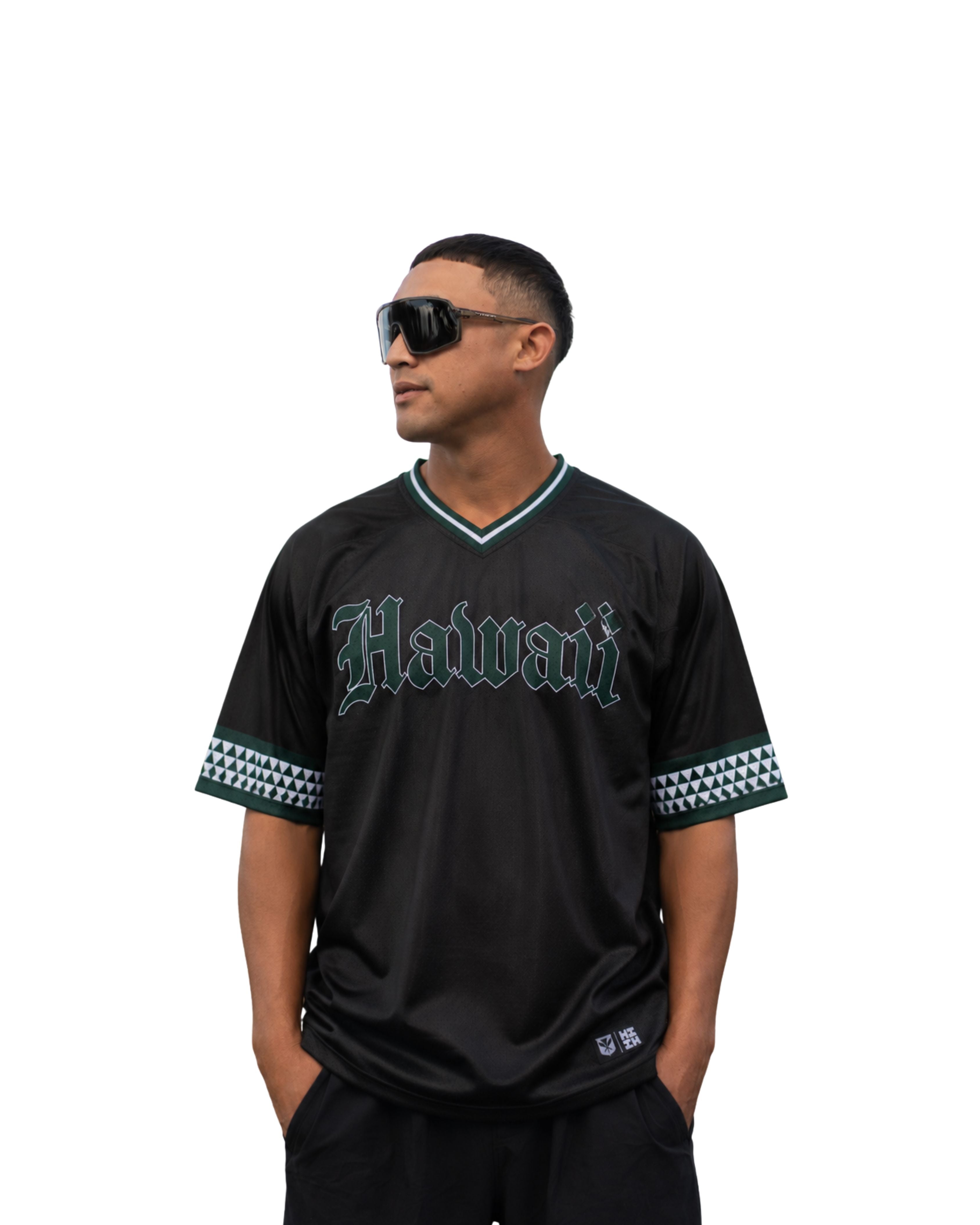 HAWAII BLACK & GREEN MESH JERSEY Jersey Hawaii's Finest SMALL 