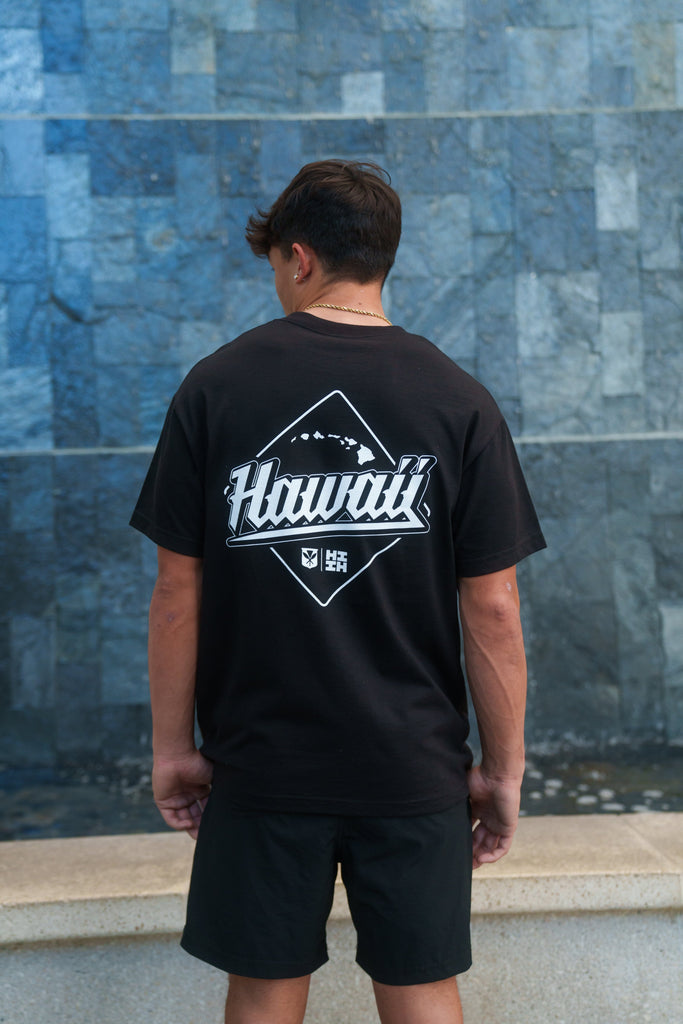 HAWAII DIAMOND WHITE T-SHIRT Shirts Hawaii's Finest MEDIUM 