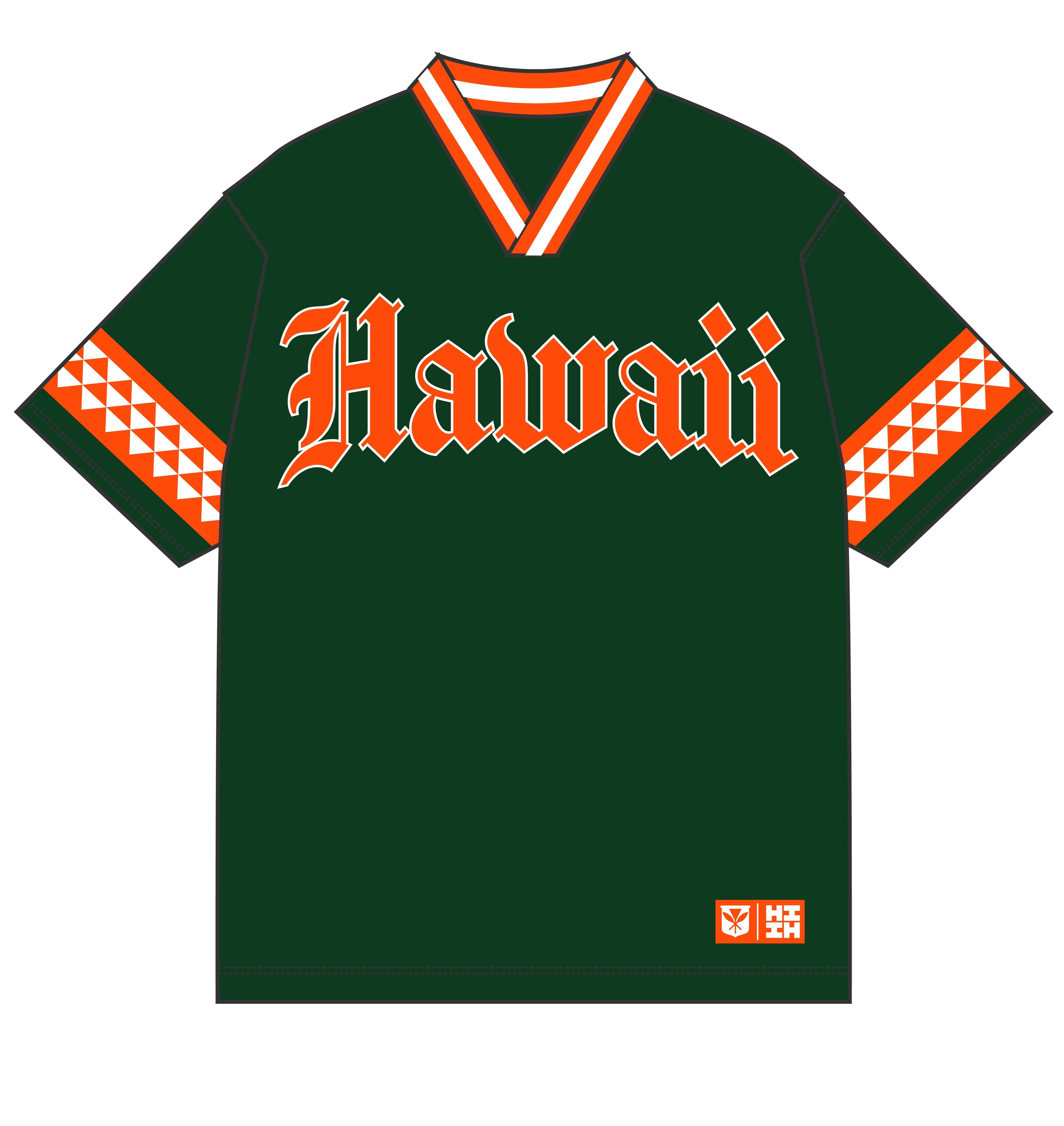 HAWAII GREEN & ORANGE MESH JERSEY Jersey Hawaii's Finest 
