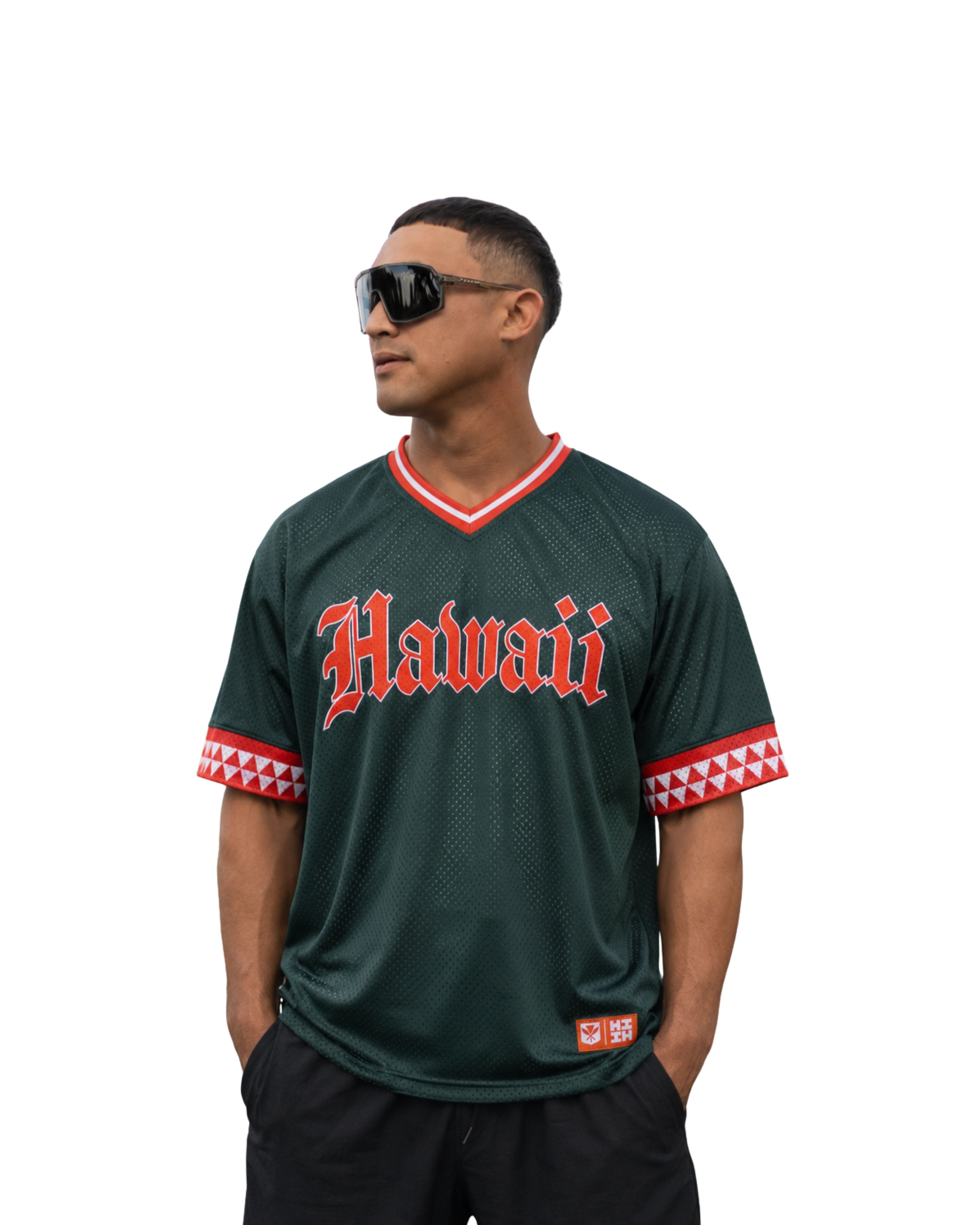 HAWAII GREEN & ORANGE MESH JERSEY Jersey Hawaii's Finest SMALL 