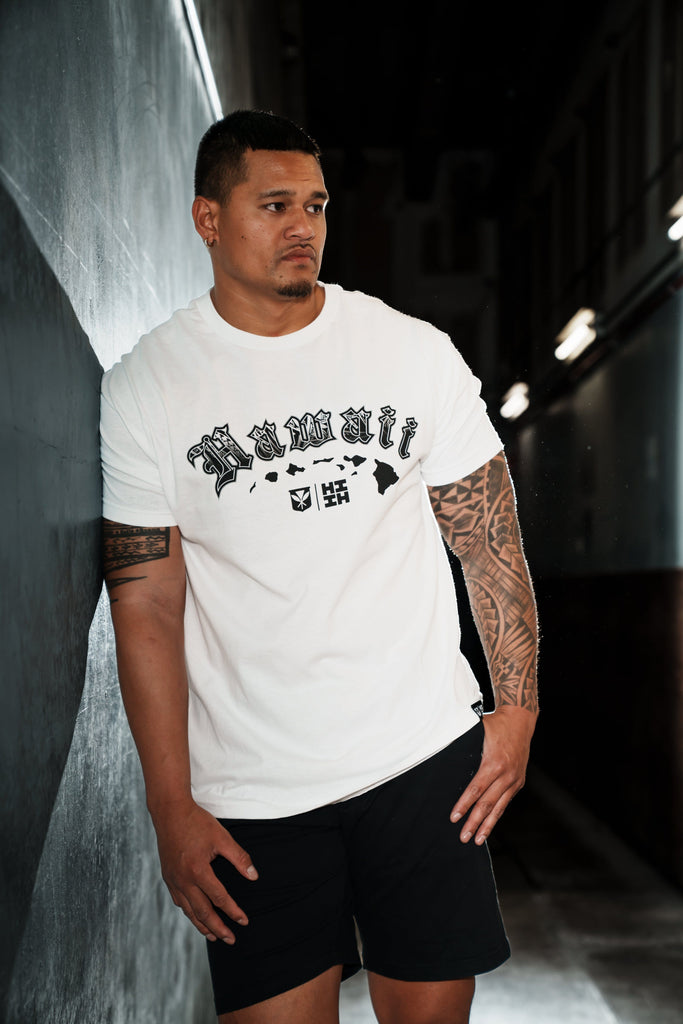 HAWAII OE WHITE T-SHIRT Shirts Hawaii's Finest MEDIUM 