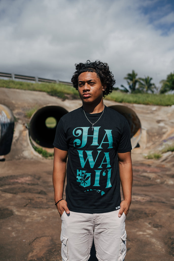 HAWAII TEAL T-SHIRT Shirts Hawaii's Finest MEDIUM 